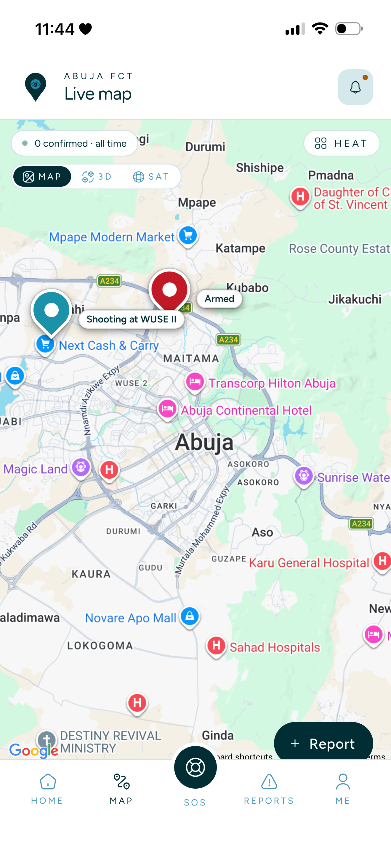 Live map